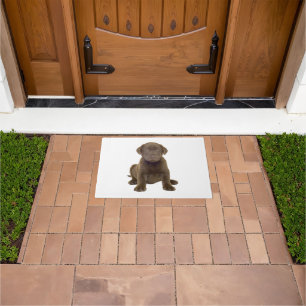 Chocolate Lab Puppy Doormat