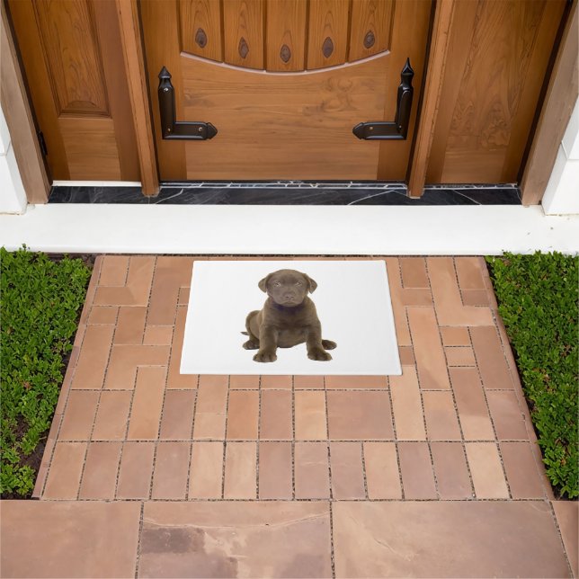 Chocolate Lab Puppy Doormat (Outdoor)