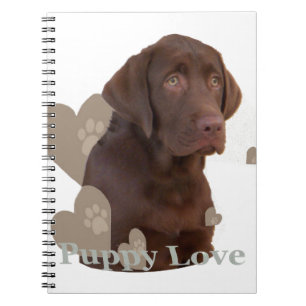 Chocolate Lab Puppy Love Spiral Notebook