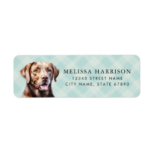 Chocolate Lab Return Address Labels