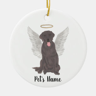 Chocolate Lab Sympathy Memorial Ceramic Tree Decoration