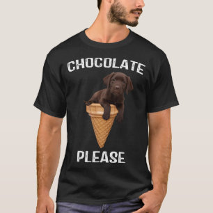 Chocolate Lab Waffle Cone Ice Cream Cute Labrador T-Shirt