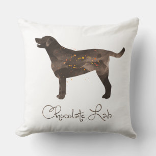 Chocolate Lab Watercolor Design Cushion