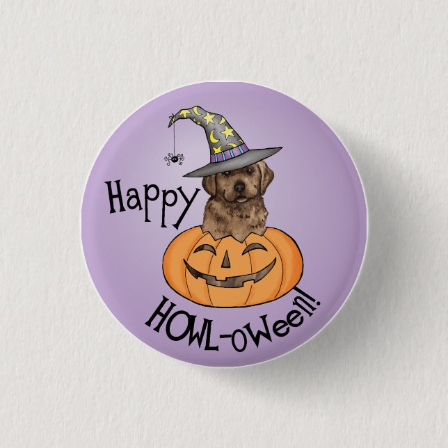 Chocolate Lab Witch 3 Cm Round Badge (Front)