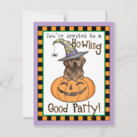 Chocolate Lab Witch Invitation
