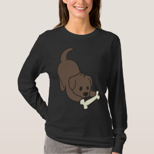 Chocolate Lab With Bone T-Shirt