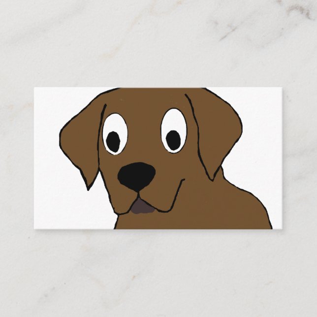 chocolate labrador cartoon business card (Front)