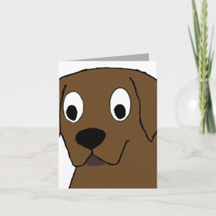 chocolate labrador cartoon card