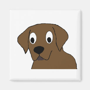 chocolate labrador cartoon magnet
