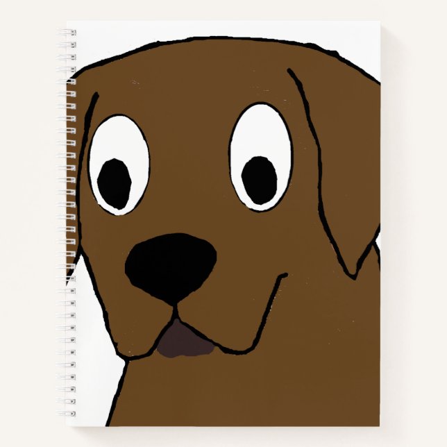 chocolate labrador cartoon notebook (Front)