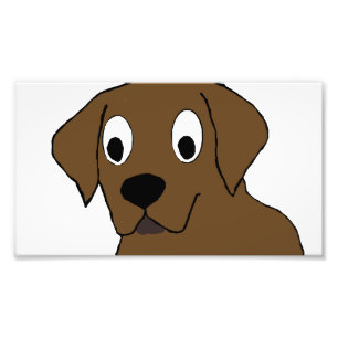 chocolate labrador cartoon photo print