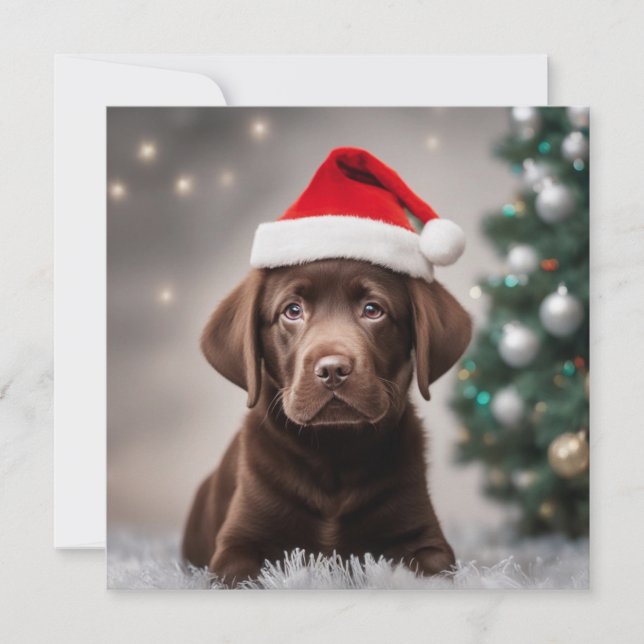 Chocolate Labrador Christmas (Front)