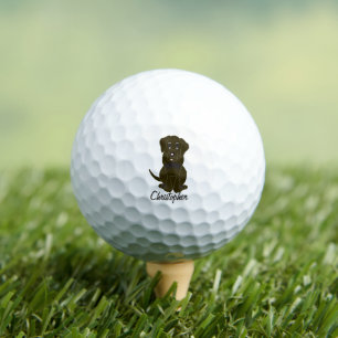 Chocolate Labrador Dog Design Golf Balls