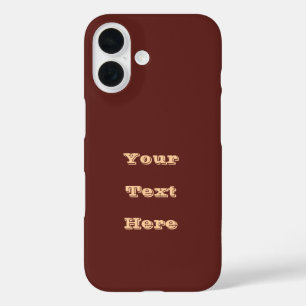 Chocolate Labrador Dog Fur Brown Solid Colour iPhone 16 Case