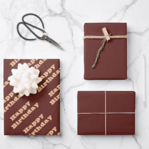 Chocolate Labrador Dog Fur Brown Solid Colour Wrapping Paper Sheet