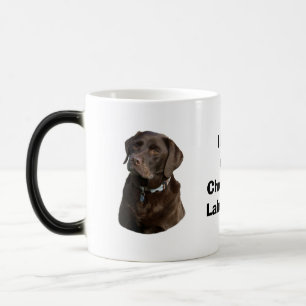 Chocolate Labrador dog photo portrait Magic Mug