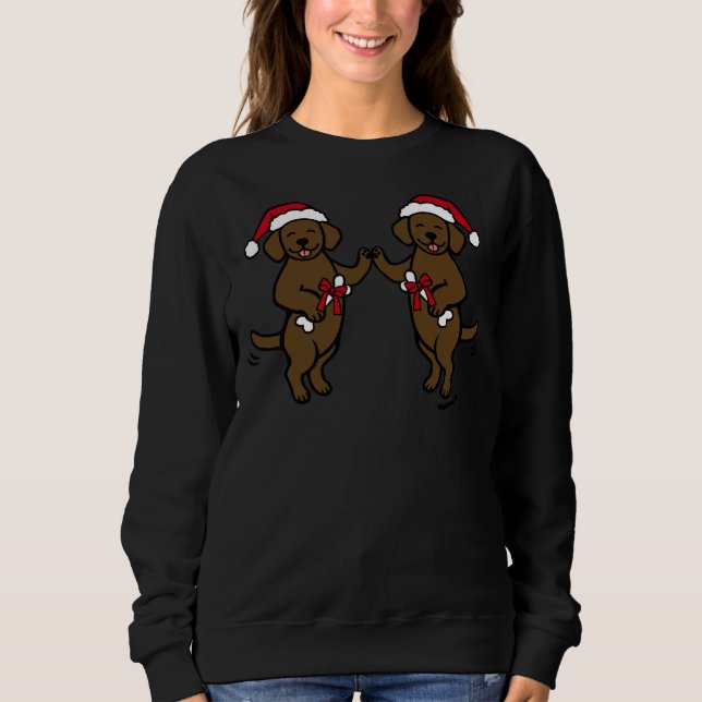 Chocolate Labrador Friends Exchange Sweatshirt (Front)
