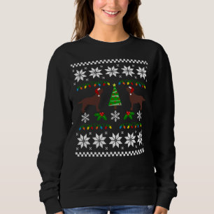 Chocolate Labrador Happy Christmas Sweater Pattern