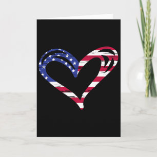 Chocolate Labrador Labs Patriotic American Flag 4t Card