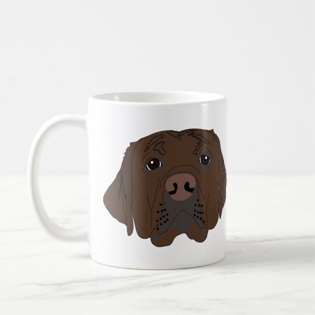 Chocolate Labrador on Mug (Left)