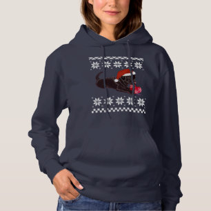 Chocolate Labrador Puppy Christmas Snowflake Hoodie