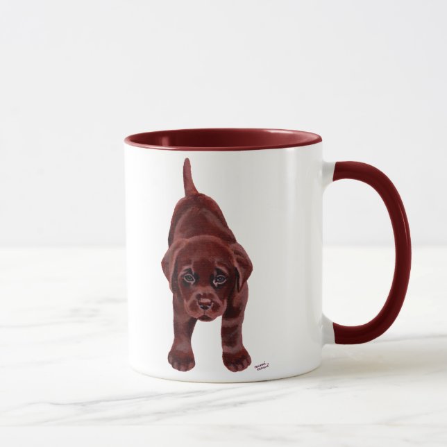 Chocolate Labrador Puppy Mug (Right)