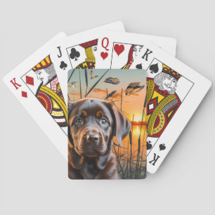 Chocolate Labrador Puppy Playing Cards, Labrador  Playing Cards