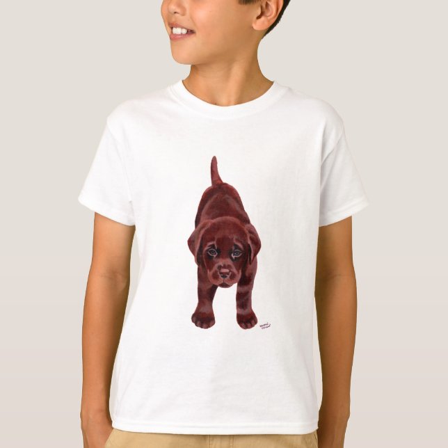 Chocolate Labrador Puppy T-Shirt (Front)