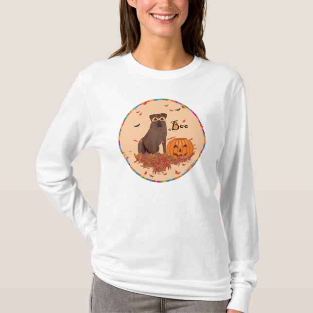 Chocolate Labrador Retriever Boo! T-Shirt (Front)