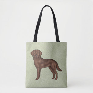 Chocolate Labrador Retriever Brown Lab Dog Green Tote Bag