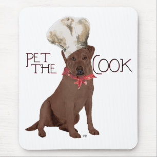 Chocolate Labrador Retriever Chef Mouse Pad
