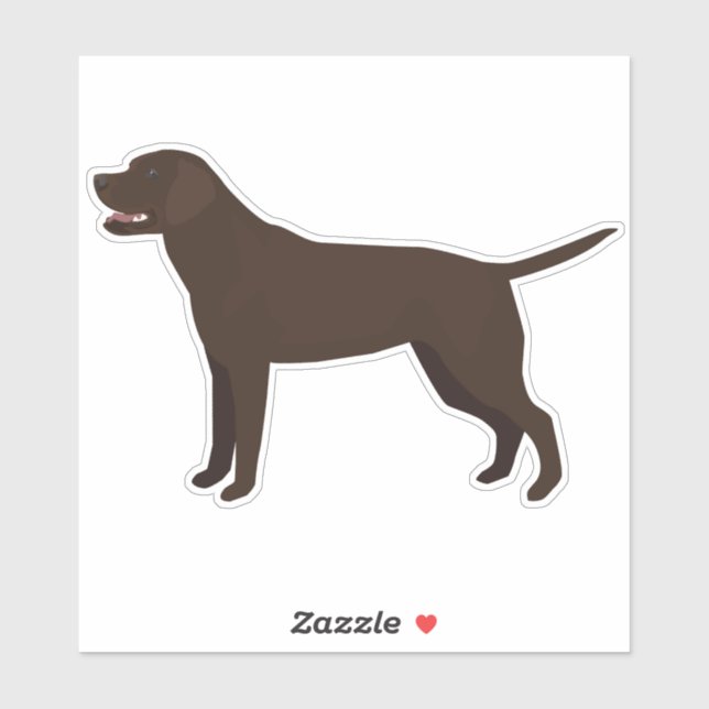 Chocolate Labrador Retriever Dog Breed Silhouette (Sheet)