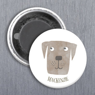 Chocolate Labrador Retriever Dog Fun Personalised Magnet