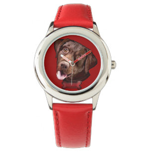 Chocolate labrador retriever dog kids watches