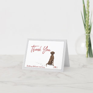 Chocolate Labrador Retriever Dog Personalise       Thank You Card
