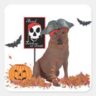 Chocolate Labrador Retriever Halloween Square Sticker