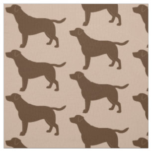 Chocolate Labrador Retriever in Silhouette Fabric