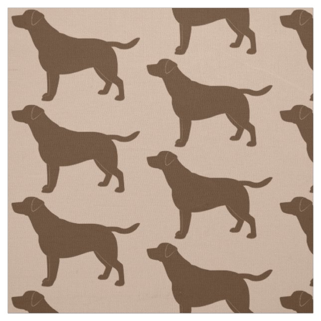 Chocolate Labrador Retriever in Silhouette Fabric (Swatch)