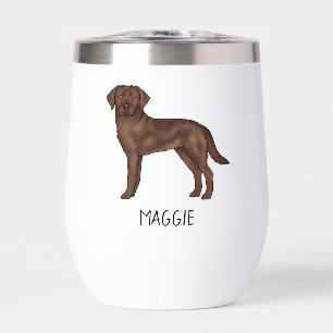 Chocolate Labrador Retriever Lab Art Custom Name