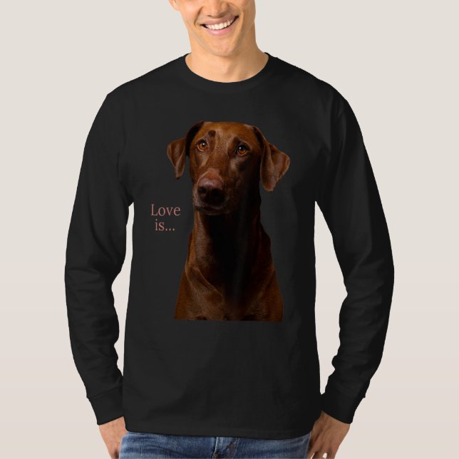 Chocolate Labrador Retriever  Lab Tee Dog Mum Dad  (Front)