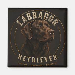 Chocolate Labrador Retriever Loyal Family Dog Magnet