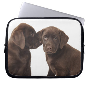 Chocolate Labrador Retriever Puppies Laptop Sleeve