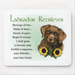 Chocolate Labrador Retriever Puppy Gifts Mouse Pad