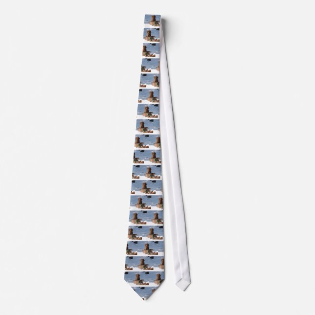 Chocolate Labrador Retriever Tie (Front)