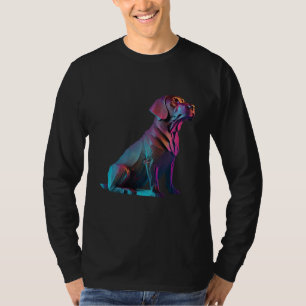 Chocolate Labrador Synthwave 80s Retrowave Aesthet T-Shirt