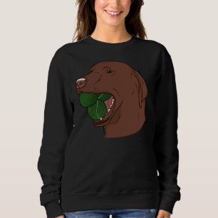Chocolate Labrador With Tennis Balls Sweatshirt