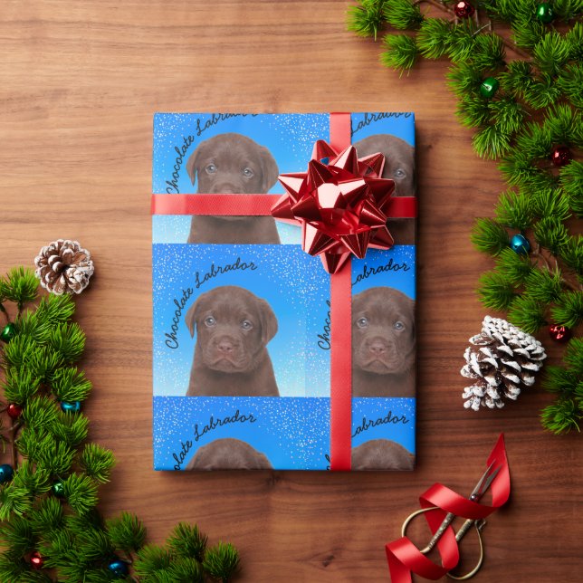 Chocolate Labrador Wrapping Paper (Holiday Gift)