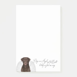 Chocolate Labs are Angels Post It Notes