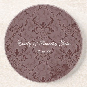 Chocolate Lace Wedding Coasters
