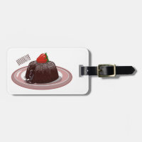 Chocolate lava cake cartoon illustration